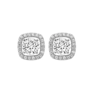 14KT White Gold & Diamond Classic Book Jackets Fashion Earrings  - 1/4 ctw
