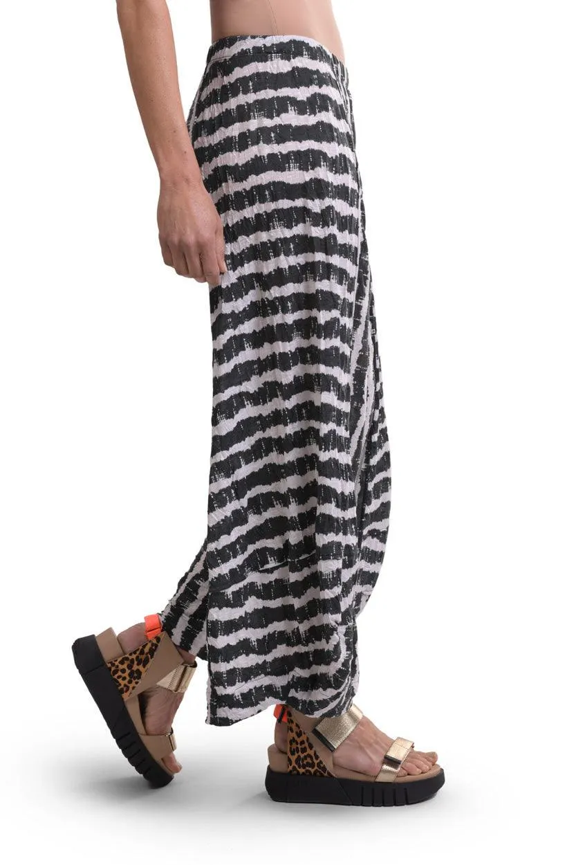 Ash Crinkle Punto Pants, Charcoal