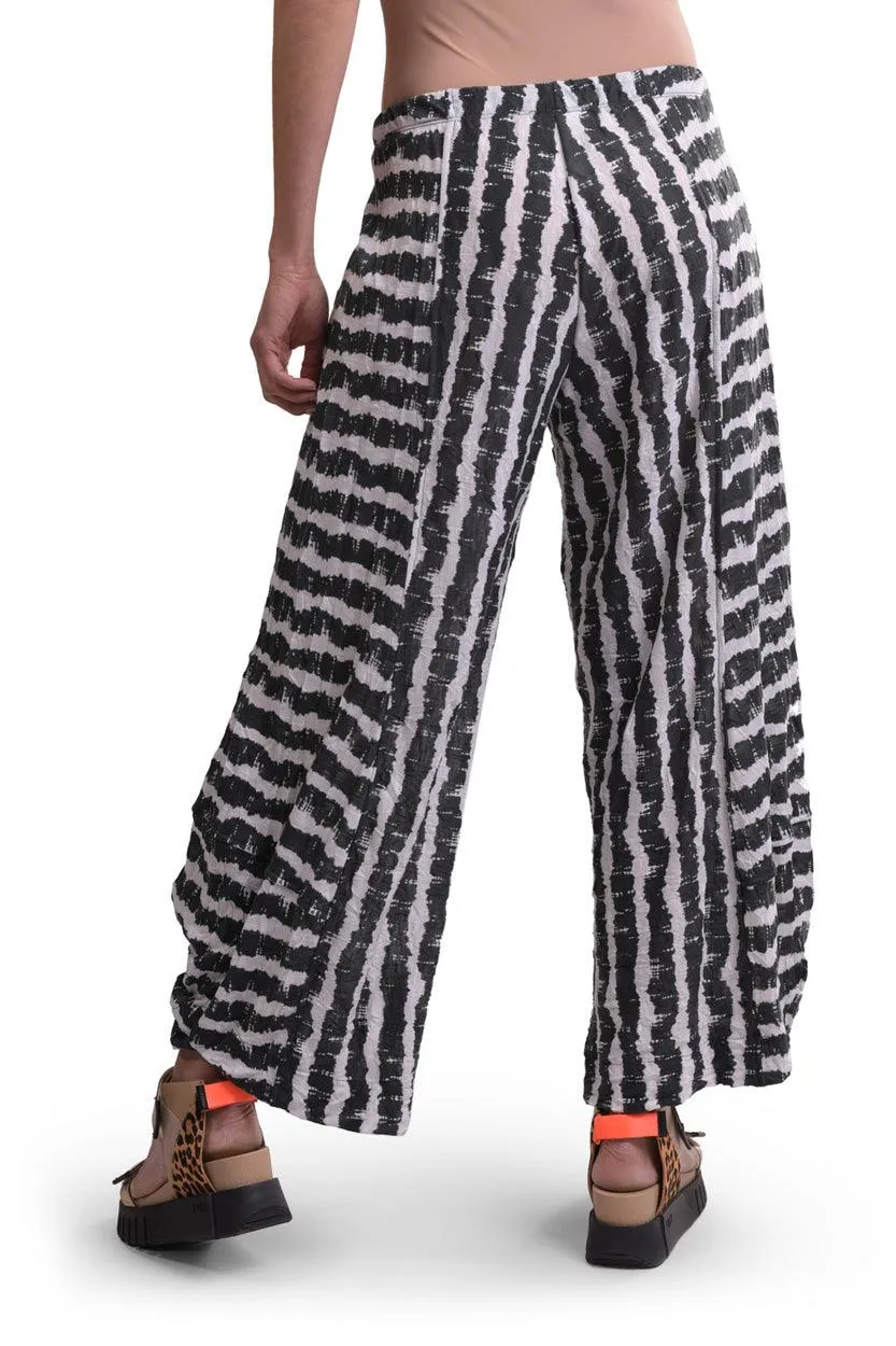 Ash Crinkle Punto Pants, Charcoal