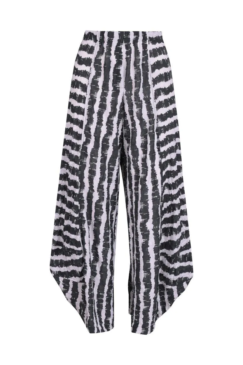 Ash Crinkle Punto Pants, Charcoal