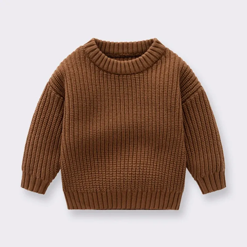 Autumn Toddler Children Sweaters Loose Infant Boys Girls Long Sleeve Knitting Pullovers Tops Kids Baby Girl Boy Sweaters