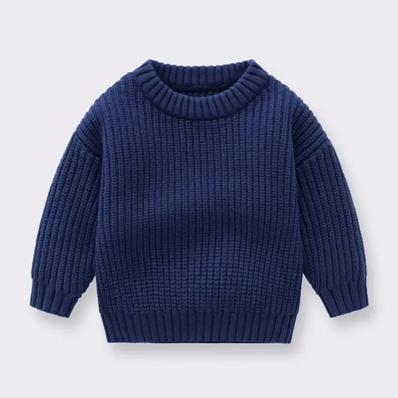 Autumn Toddler Children Sweaters Loose Infant Boys Girls Long Sleeve Knitting Pullovers Tops Kids Baby Girl Boy Sweaters