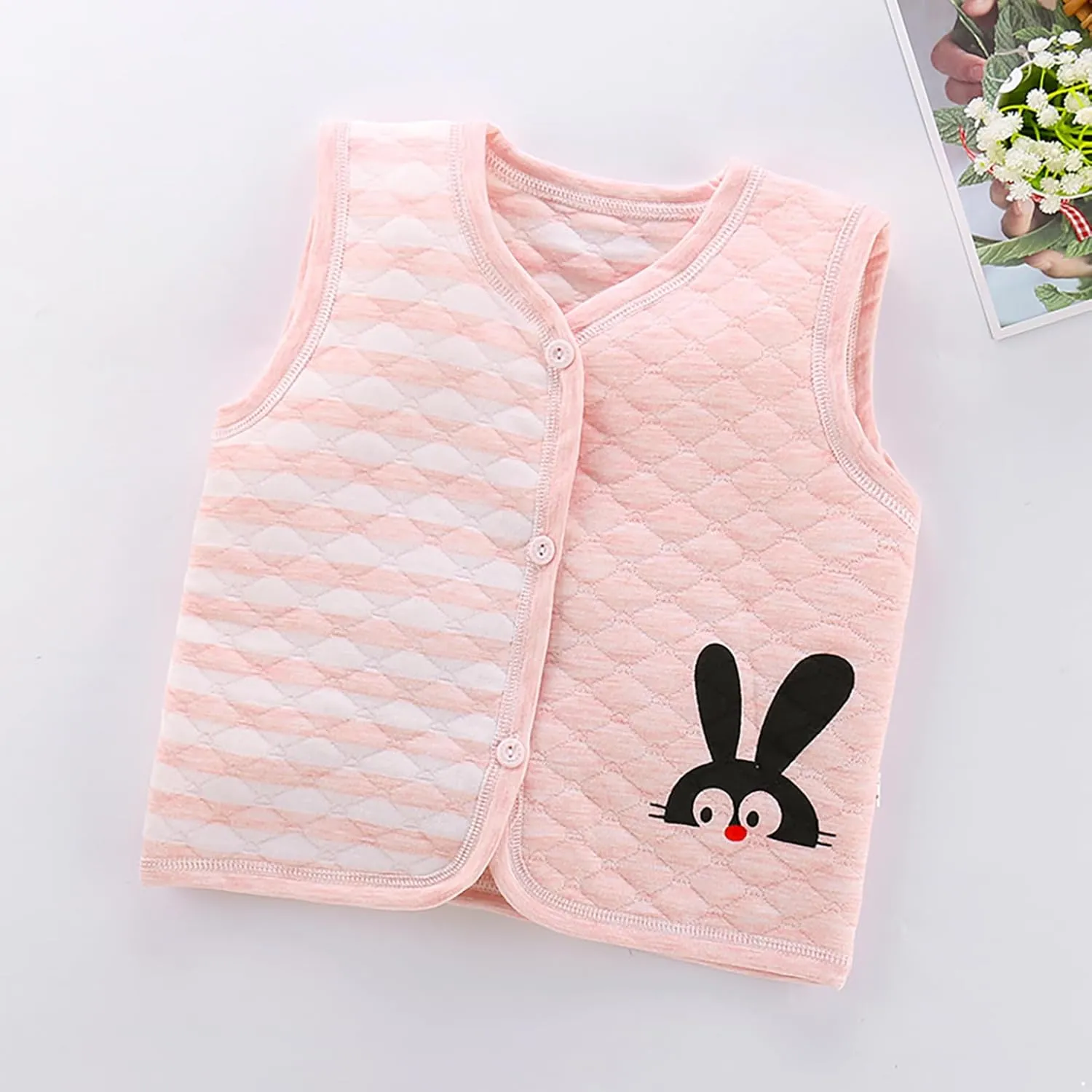 Baby Cotton Warm Vest Thick Thermal Waistcoat Padded Gilets Sleeveless Cardigan Coat for Boys Girls