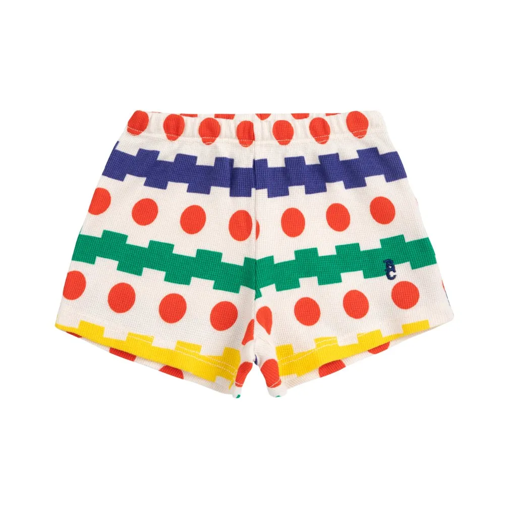 Baby Geometrical All Over Waffle Shorts