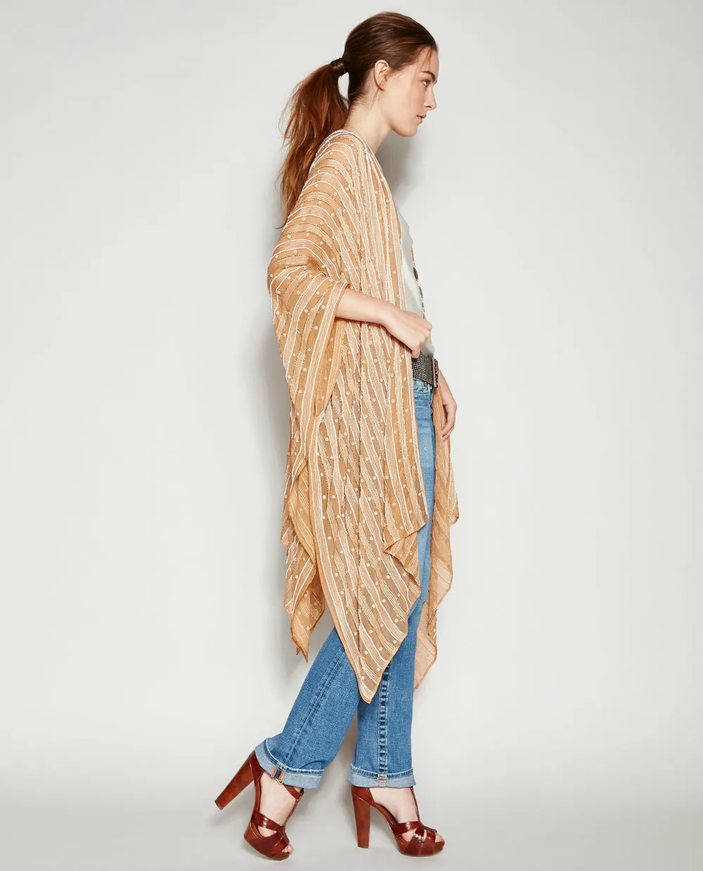 BELLA DONNA BEADED SILK KIMONO