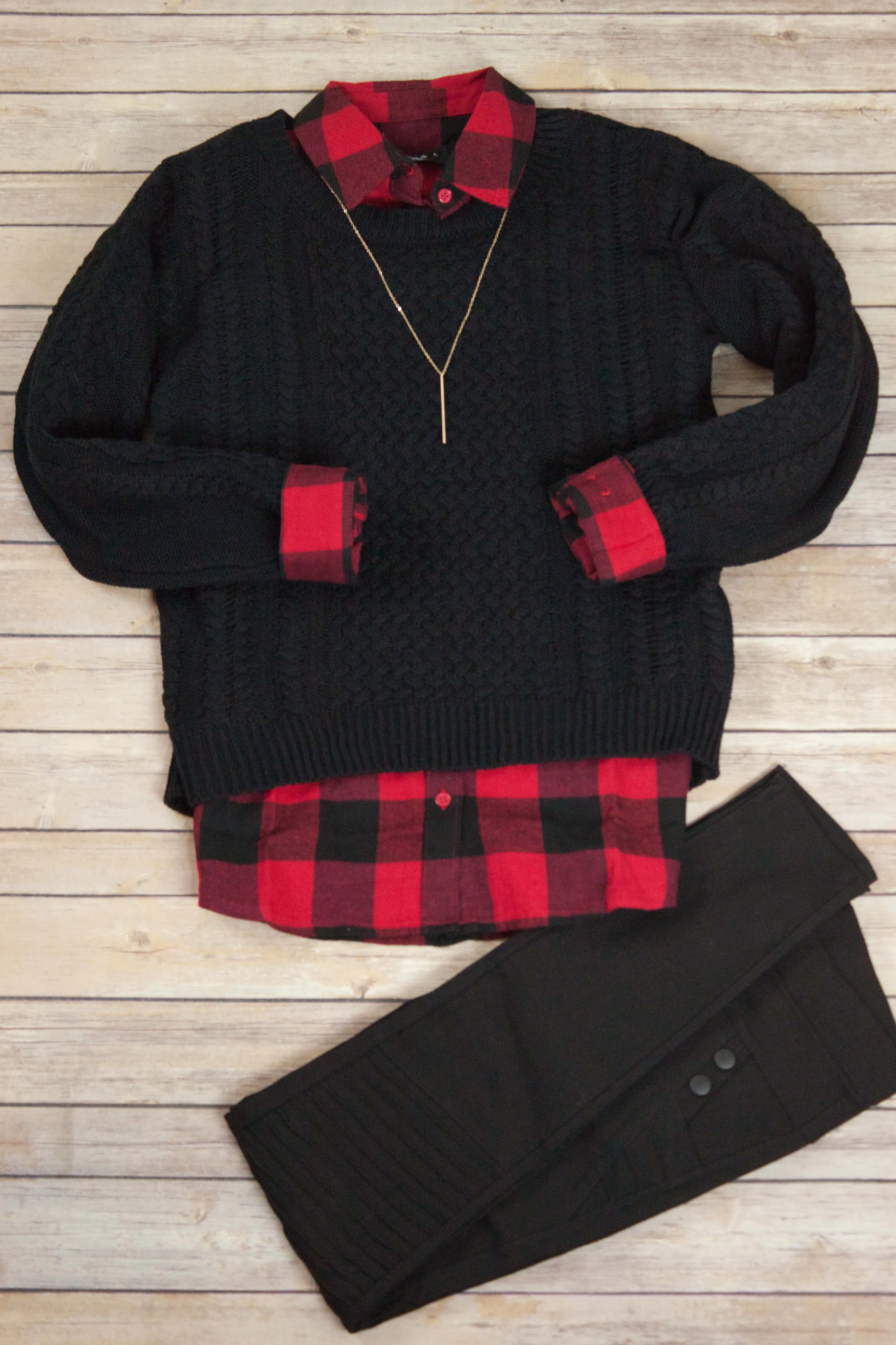 Black Cable Knit Sweater