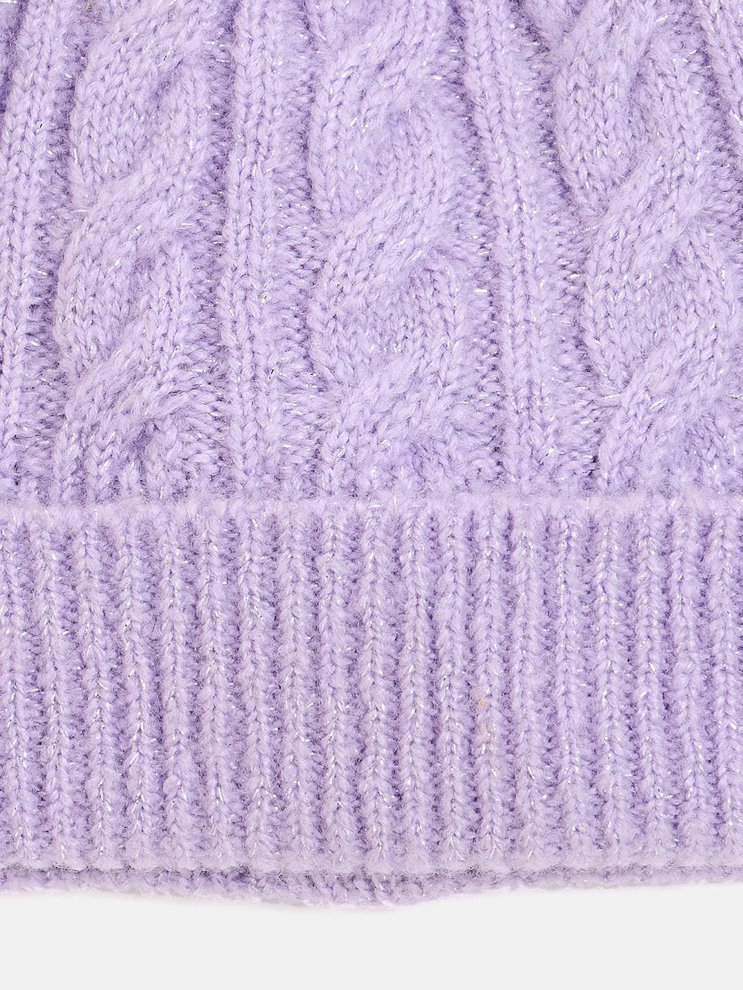 Blue Giraffe Girls Purple Beanies