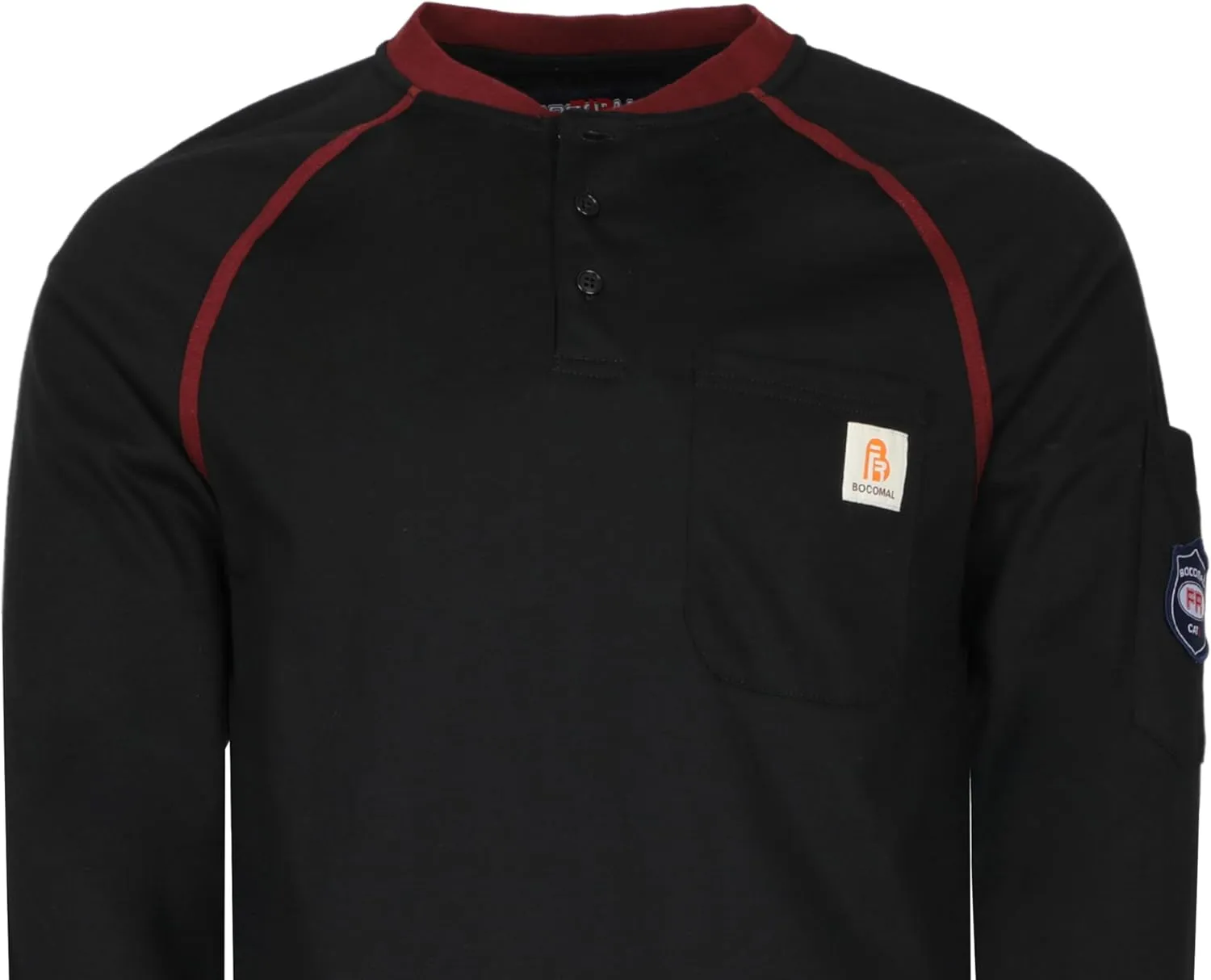 BOCOMAL FR Shirts 5.5oz Light Weight Henley and Short Sleeve Flame Resistant/Fire Retardant Clothing Shirt