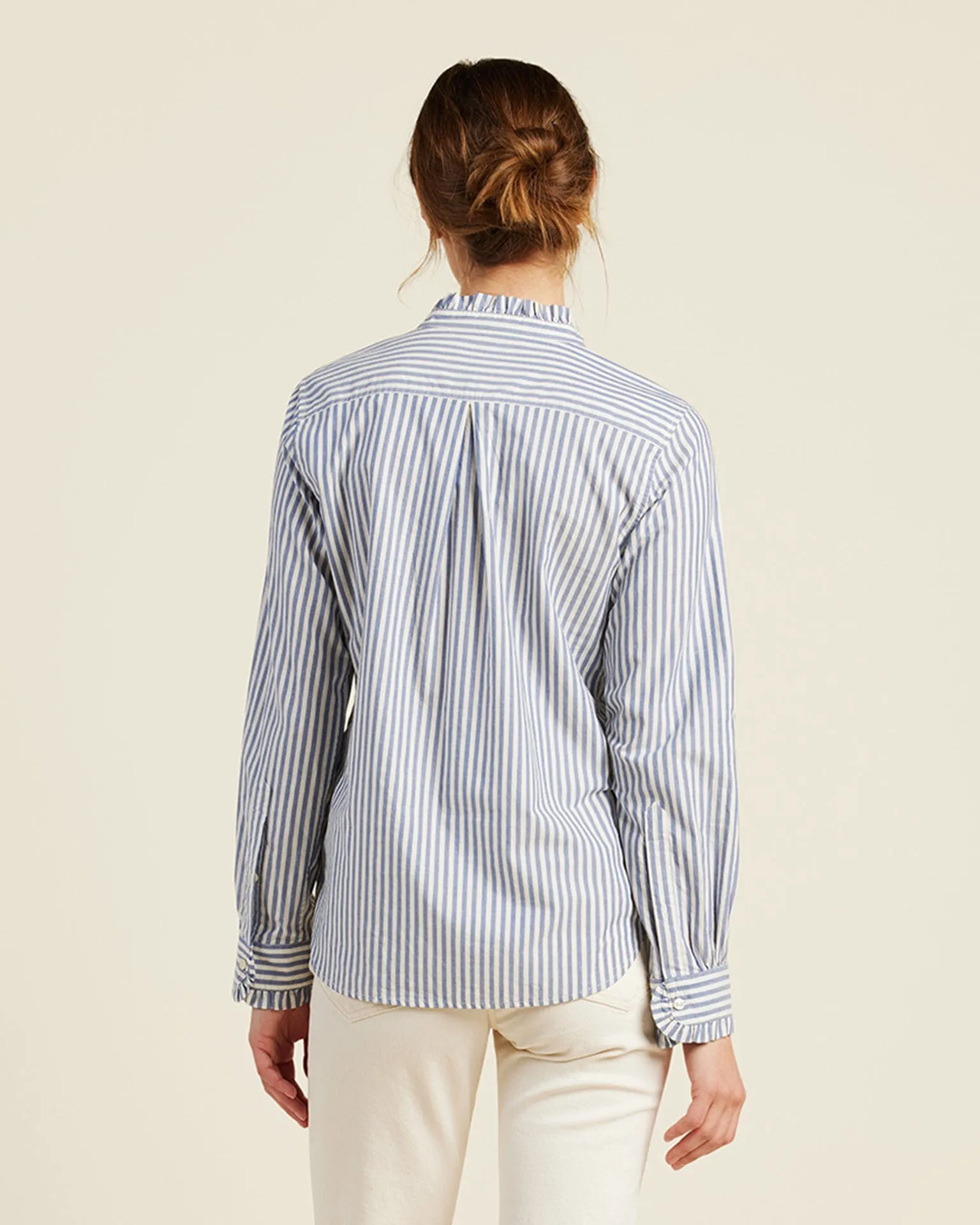 Breezy Blouse in Navy Stripe
