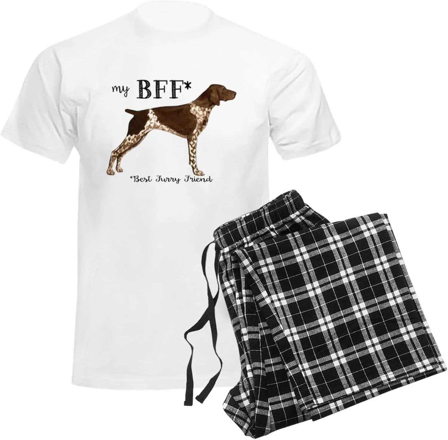 CafePress German Shorthaired Pointer BF Men's Light Pajamas Men's Novelty Light Pajama Set, Comfortable PJ Sleepwear