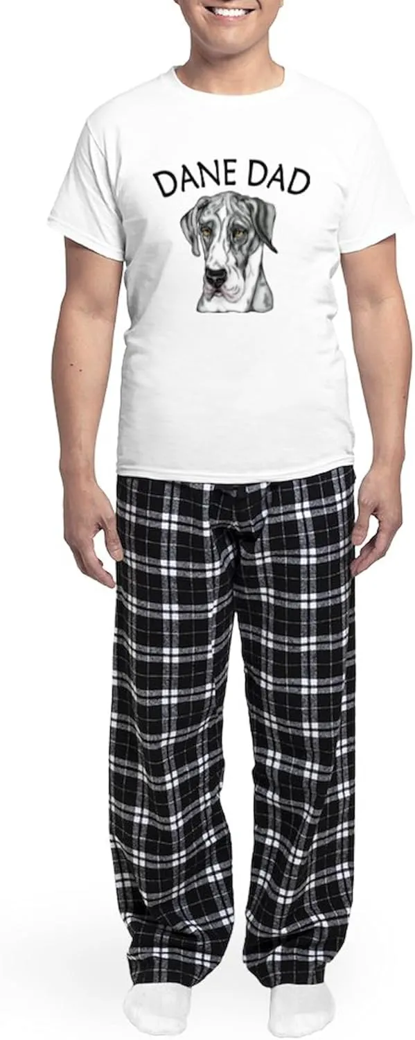 CafePress Great Dane Dad Merleb UC Men's Light Pajamas Men's Novelty Light Pajama Set, Comfortable PJ Sleepwear