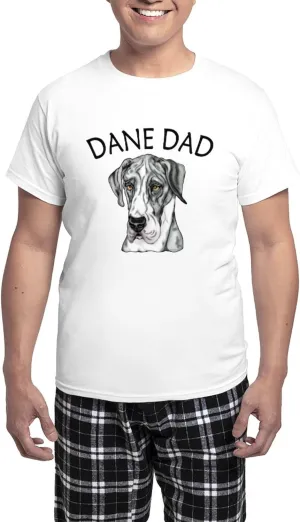 CafePress Great Dane Dad Merleb UC Men's Light Pajamas Men's Novelty Light Pajama Set, Comfortable PJ Sleepwear