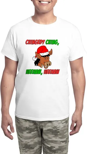 CafePress Italian Christmas Donkey Men's Light Pajamas Men's Novelty Light Pajama Set, Comfortable PJ Sleepwear