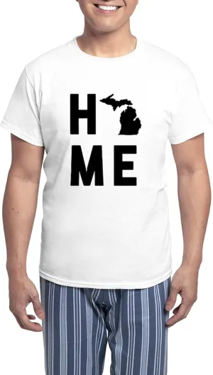 CafePress Michigan Home Men's Light Pajamas Men's Novelty Light Pajama Set, Comfortable PJ Sleepwear