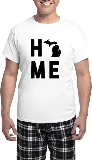 CafePress Michigan Home Men's Light Pajamas Men's Novelty Light Pajama Set, Comfortable PJ Sleepwear