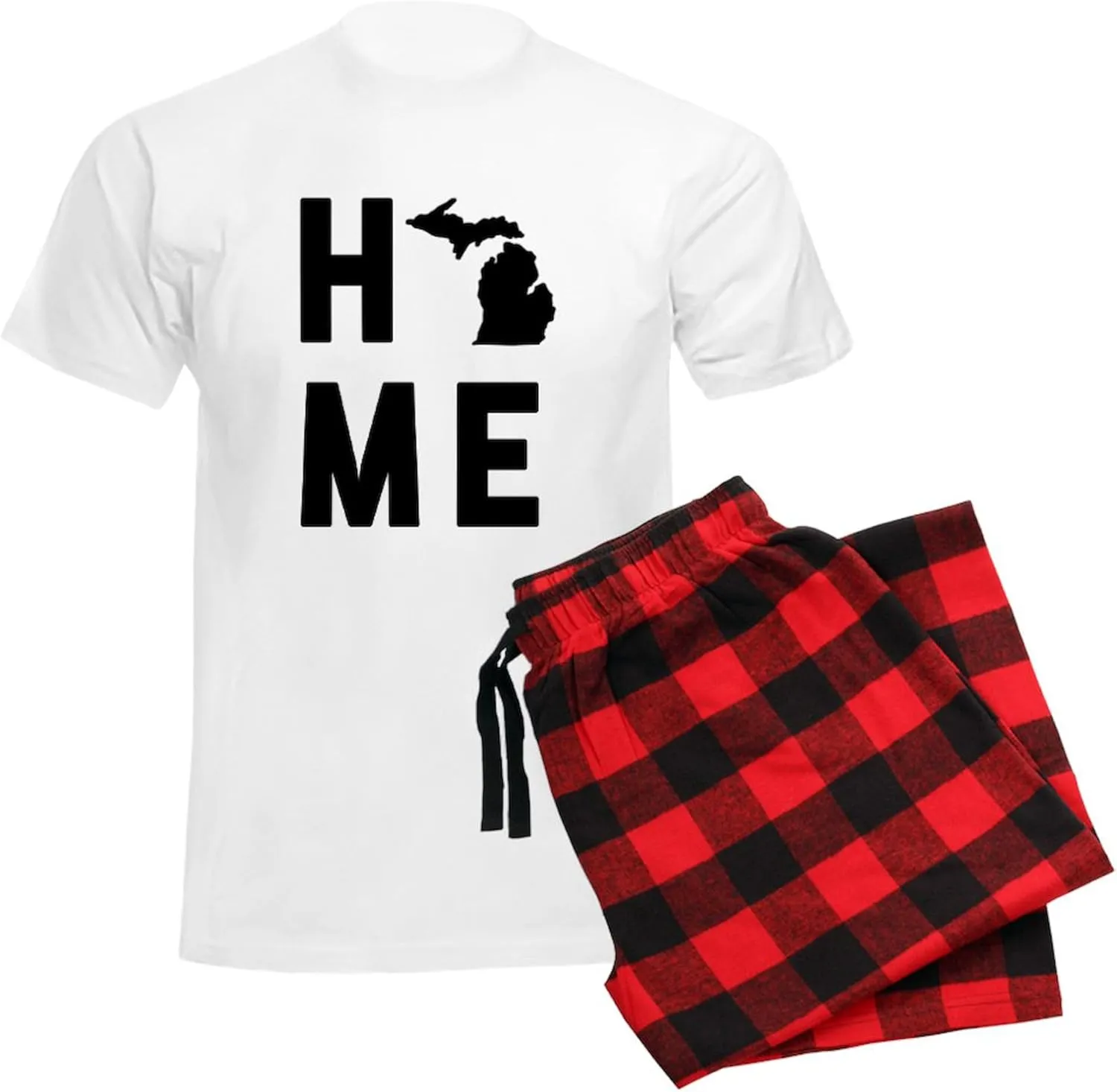CafePress Michigan Home Men's Light Pajamas Men's Novelty Light Pajama Set, Comfortable PJ Sleepwear