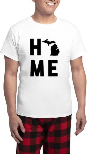 CafePress Michigan Home Men's Light Pajamas Men's Novelty Light Pajama Set, Comfortable PJ Sleepwear