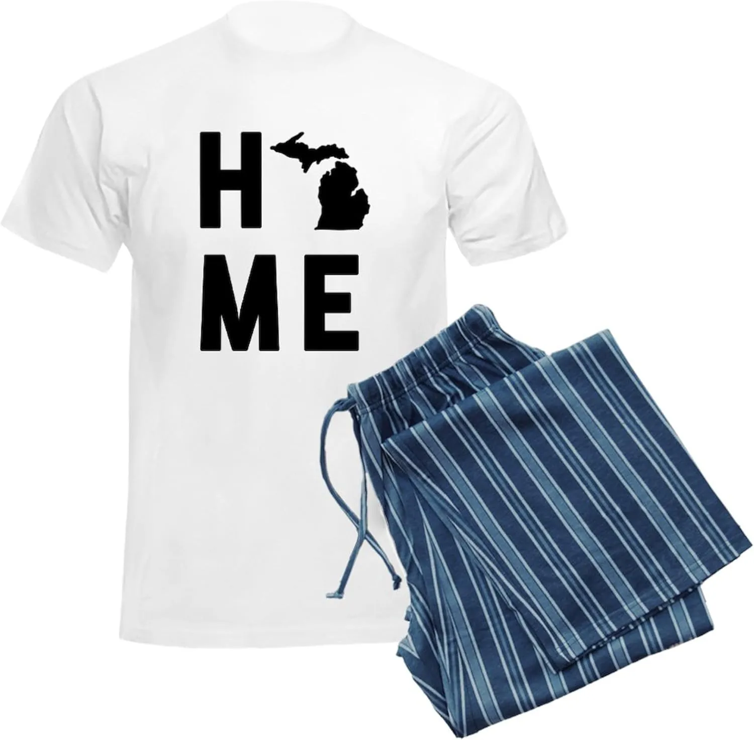 CafePress Michigan Home Men's Light Pajamas Men's Novelty Light Pajama Set, Comfortable PJ Sleepwear
