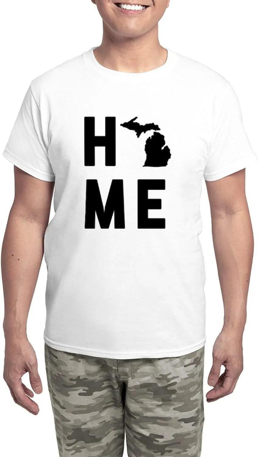 CafePress Michigan Home Men's Light Pajamas Men's Novelty Light Pajama Set, Comfortable PJ Sleepwear