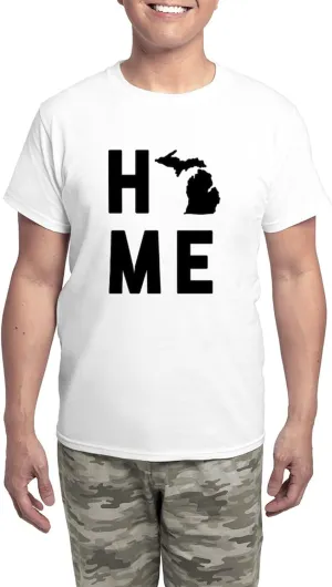 CafePress Michigan Home Men's Light Pajamas Men's Novelty Light Pajama Set, Comfortable PJ Sleepwear