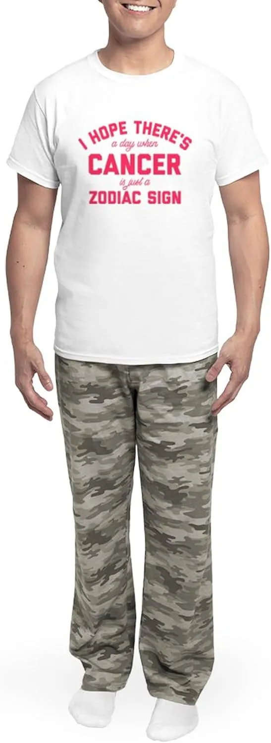 CafePress When Cancer Is Just A Zodiac Men's Light Pajamas Men's Novelty Light Pajama Set, Comfortable PJ Sleepwear