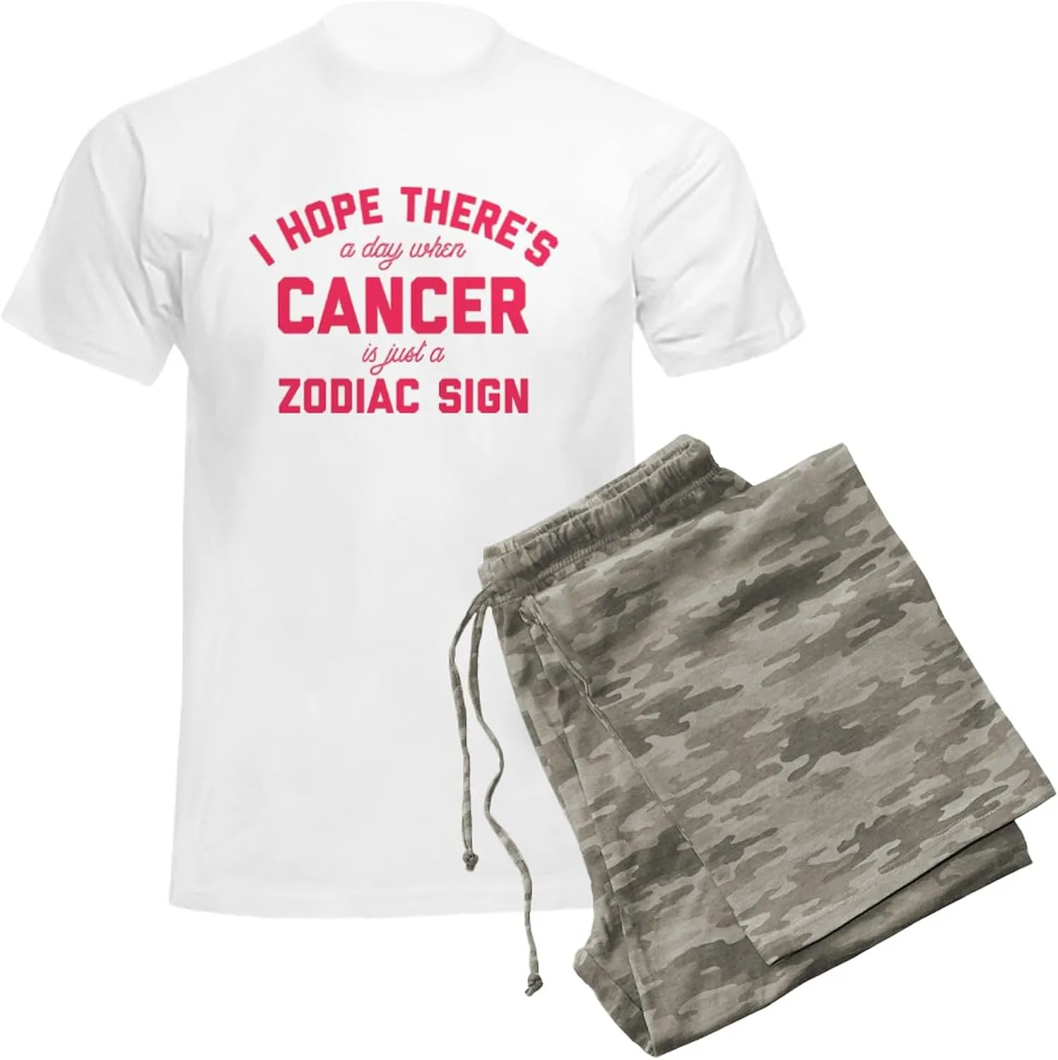 CafePress When Cancer Is Just A Zodiac Men's Light Pajamas Men's Novelty Light Pajama Set, Comfortable PJ Sleepwear