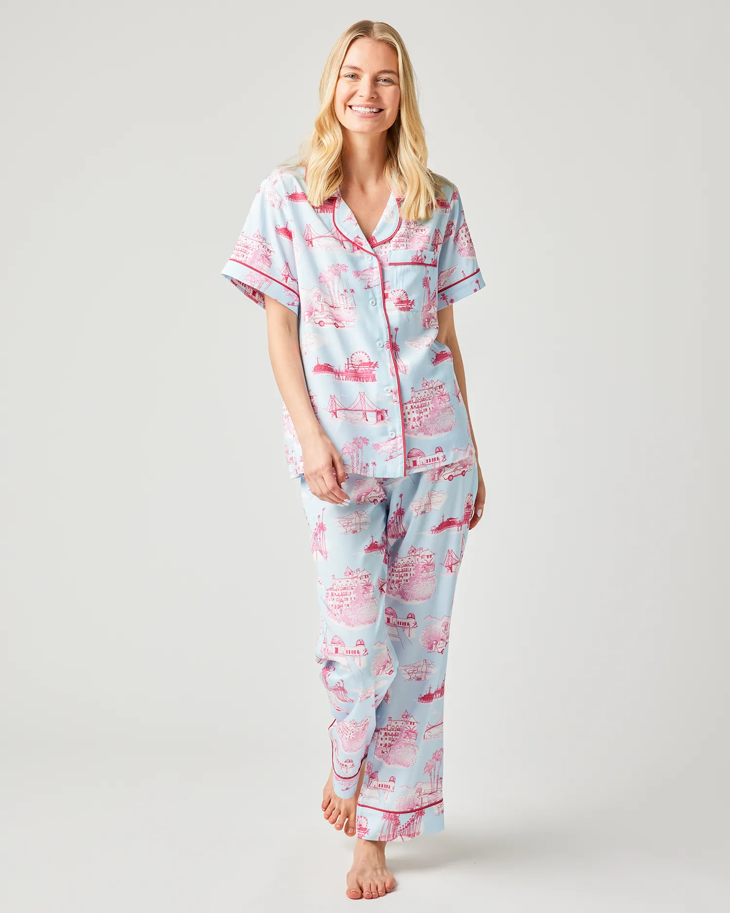 California Toile Pajama Pants Set