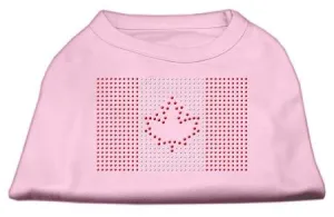 Canadian Flag Rhinestone Shirts Light Pink XL (16)