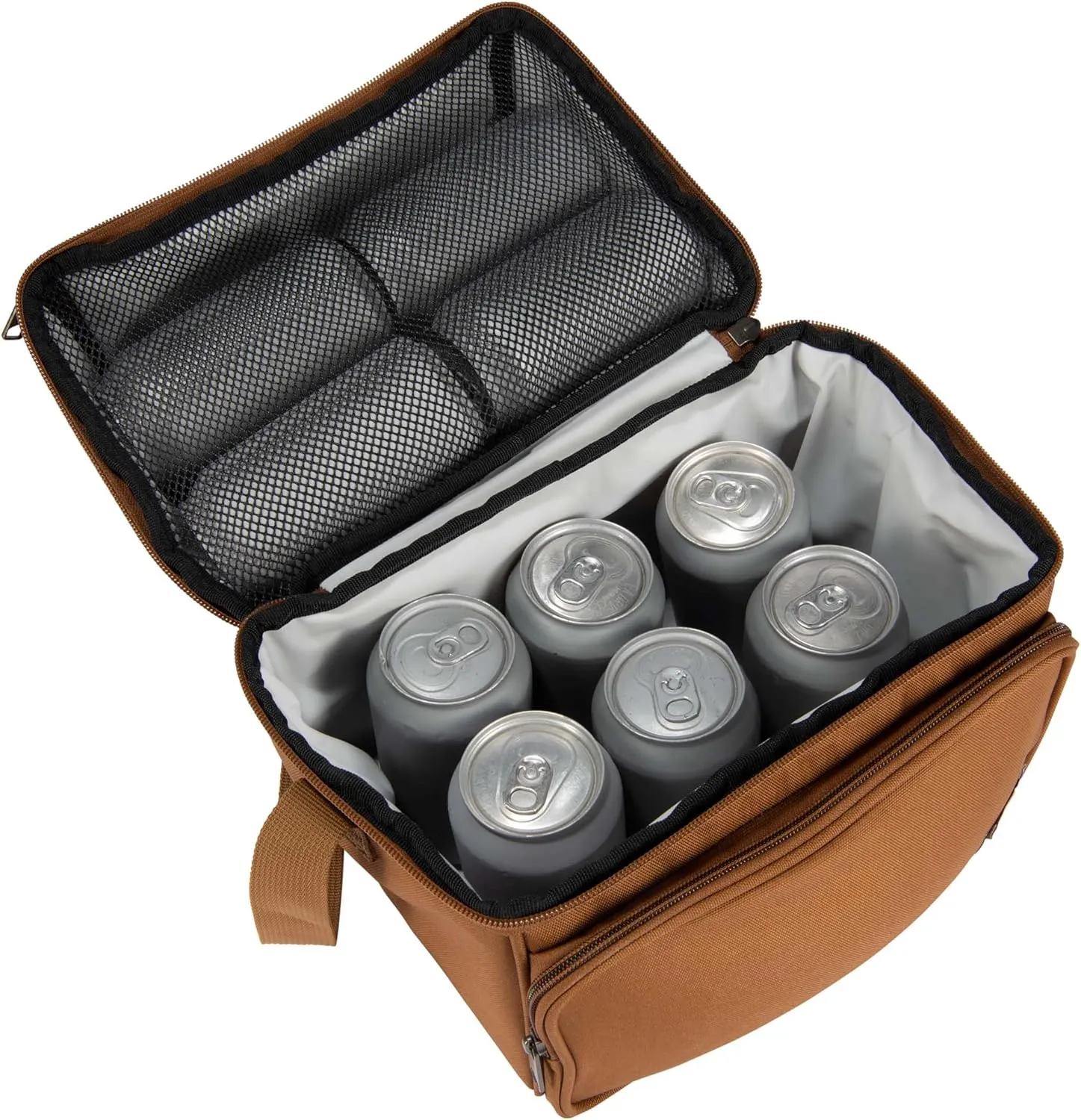Carhartt Insulated 12 Can Two Compartment Lunch Cooler Carhartt/Brown One Size