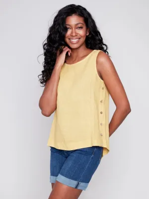 Charlie B  Spring/Summer 2024-C4425RR-O35B-Linen Tank Top-Corn