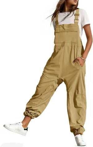 Cicy Bell Womens Casual Overalls Baggy Adjustable Straps Bib Jogger Jumpsuits Cute Cozy Outfits
