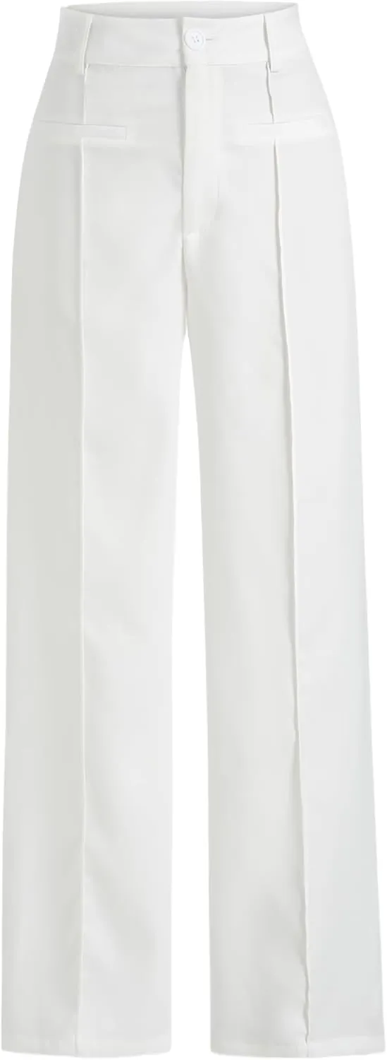 CIDER Work Pants Women Dress Pants High Waist Straight Leg Trousers Business Casual Slacks Office Pants