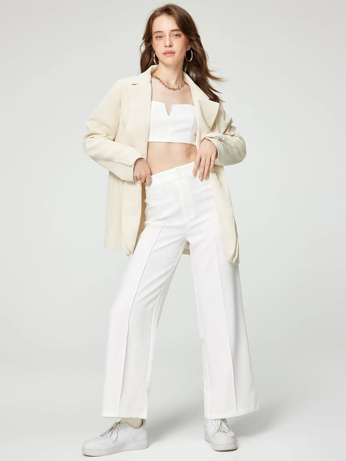 CIDER Work Pants Women Dress Pants High Waist Straight Leg Trousers Business Casual Slacks Office Pants