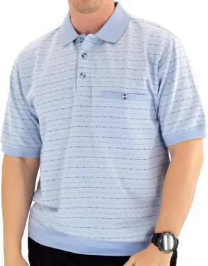 Classic Short Sleeve Polo Shirt 6191-411 Big and Tall - Light Blue