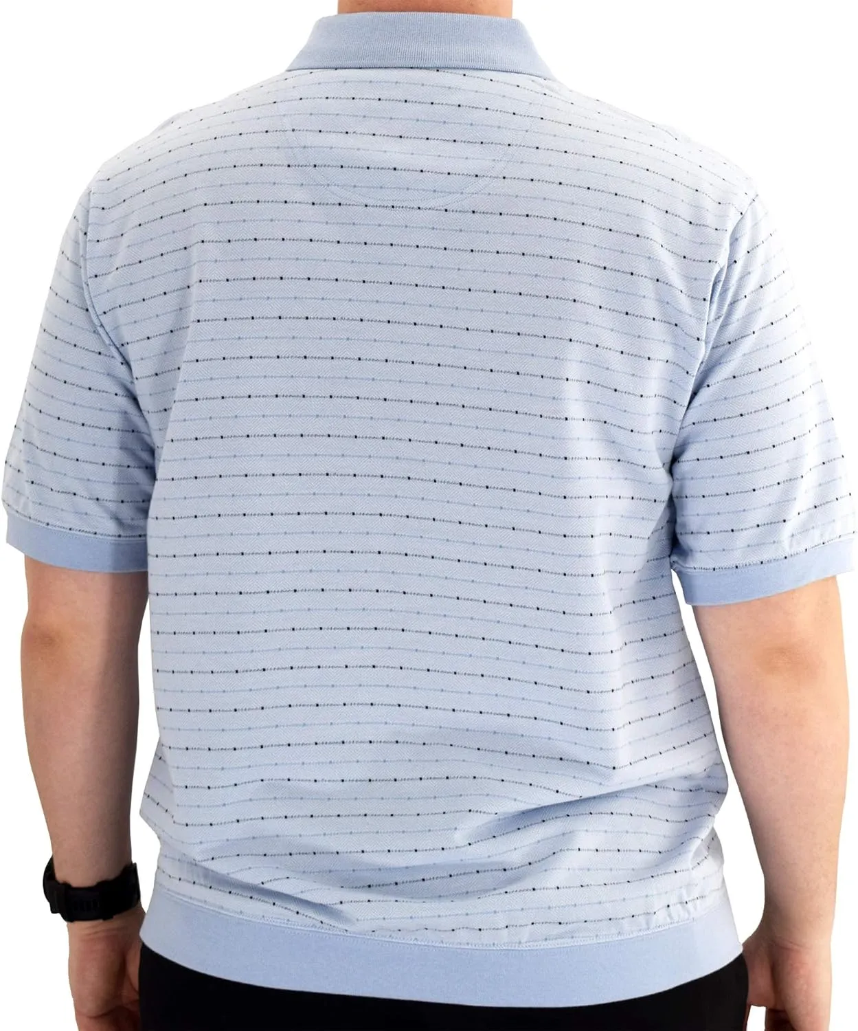 Classic Short Sleeve Polo Shirt 6191-411 Big and Tall - Light Blue