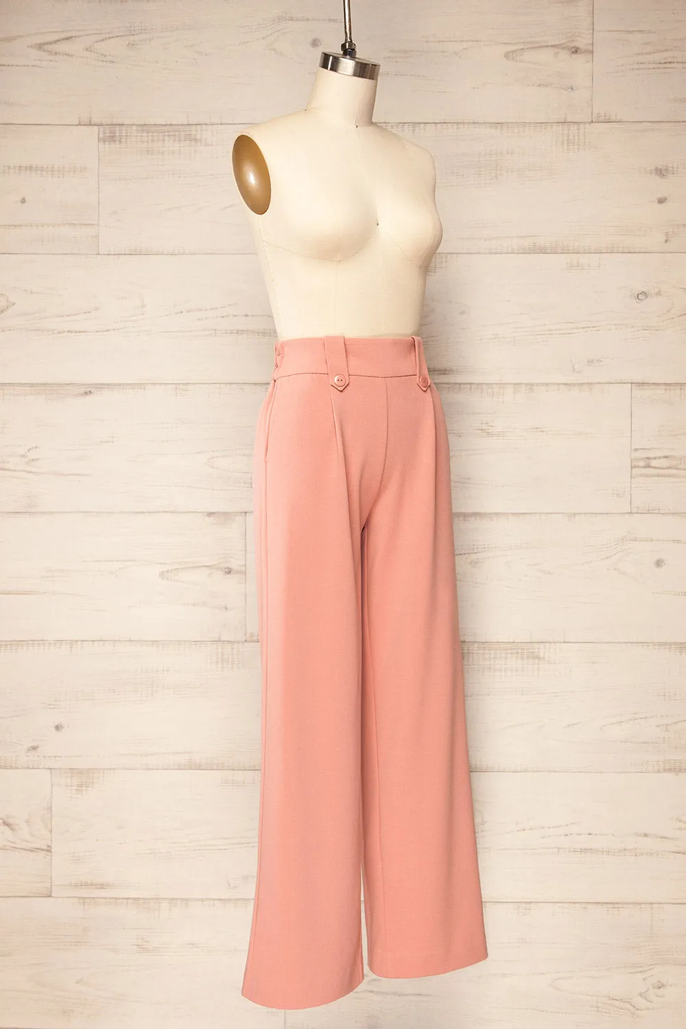 Clovelly Pink | Straight-Leg Pants w/ Pockets