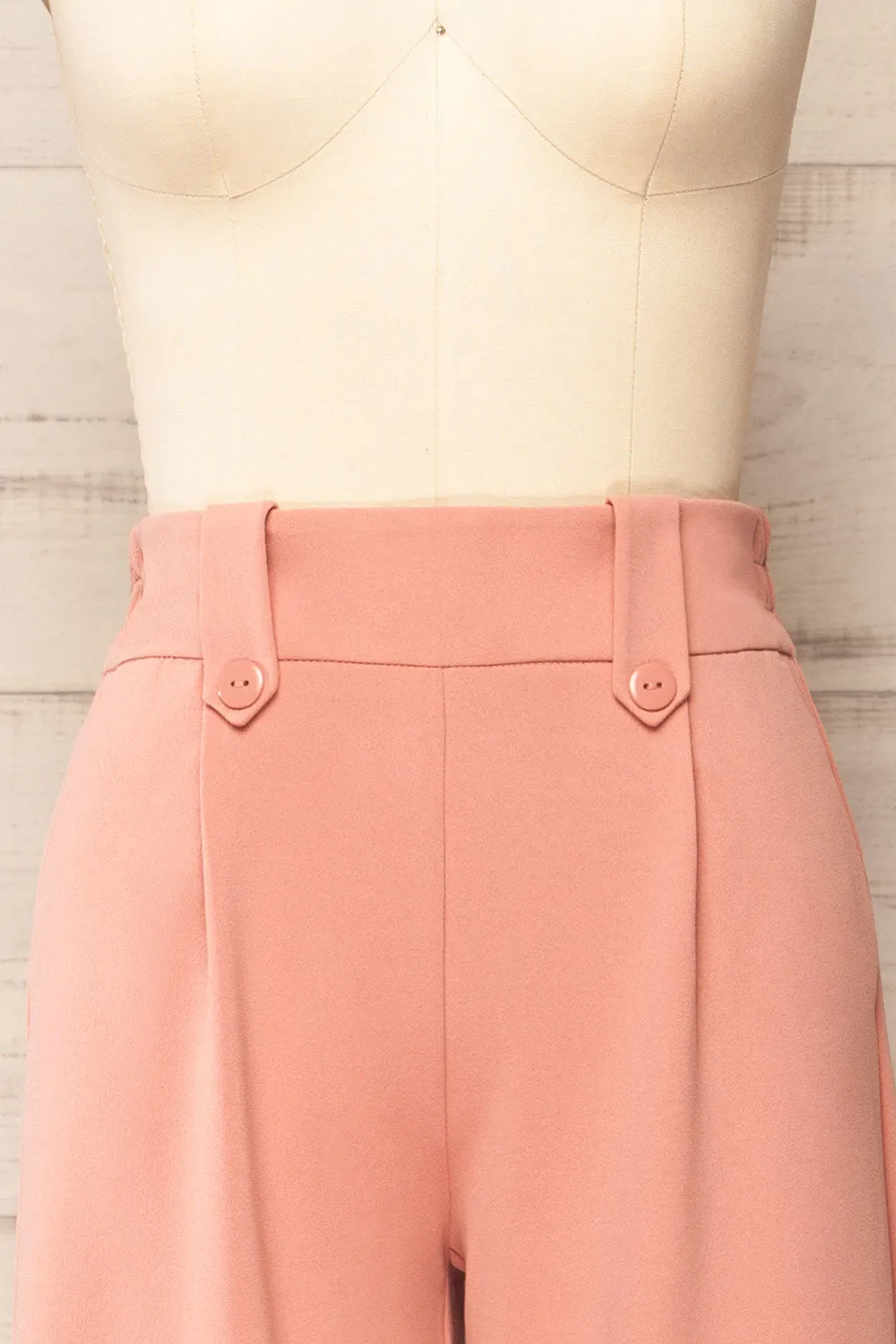 Clovelly Pink | Straight-Leg Pants w/ Pockets