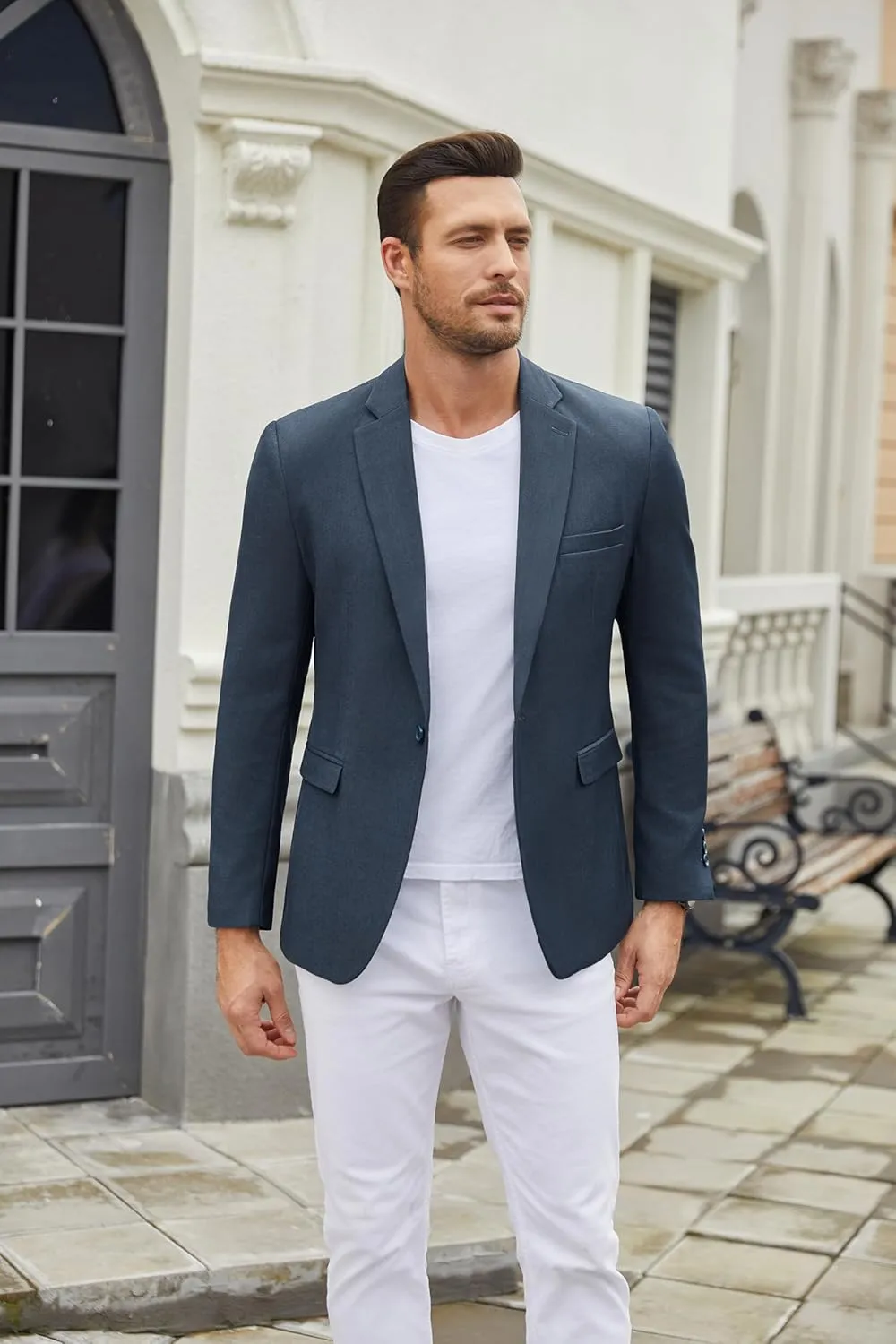 COOFANDY Men's Casual Blazer One Button Sport Coat Slim Fit Lightweight Suit Blazer Jacket