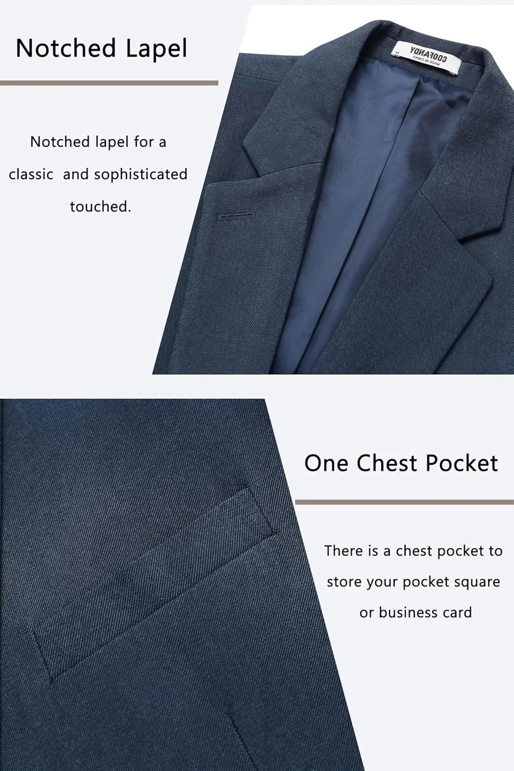 COOFANDY Men's Casual Blazer One Button Sport Coat Slim Fit Lightweight Suit Blazer Jacket