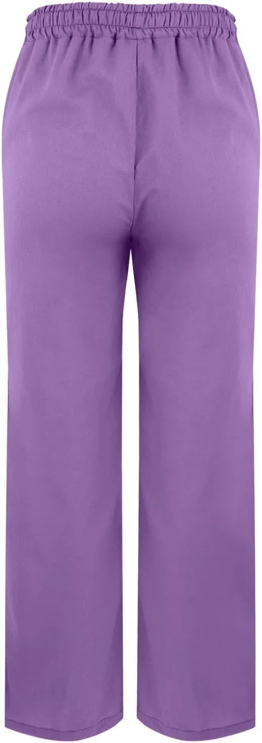 Cottin Linen Womens High Waist Casual Pants Relax Fit Drawstring Elastic Waist with Pockets Leg Lounge Summer Outfits