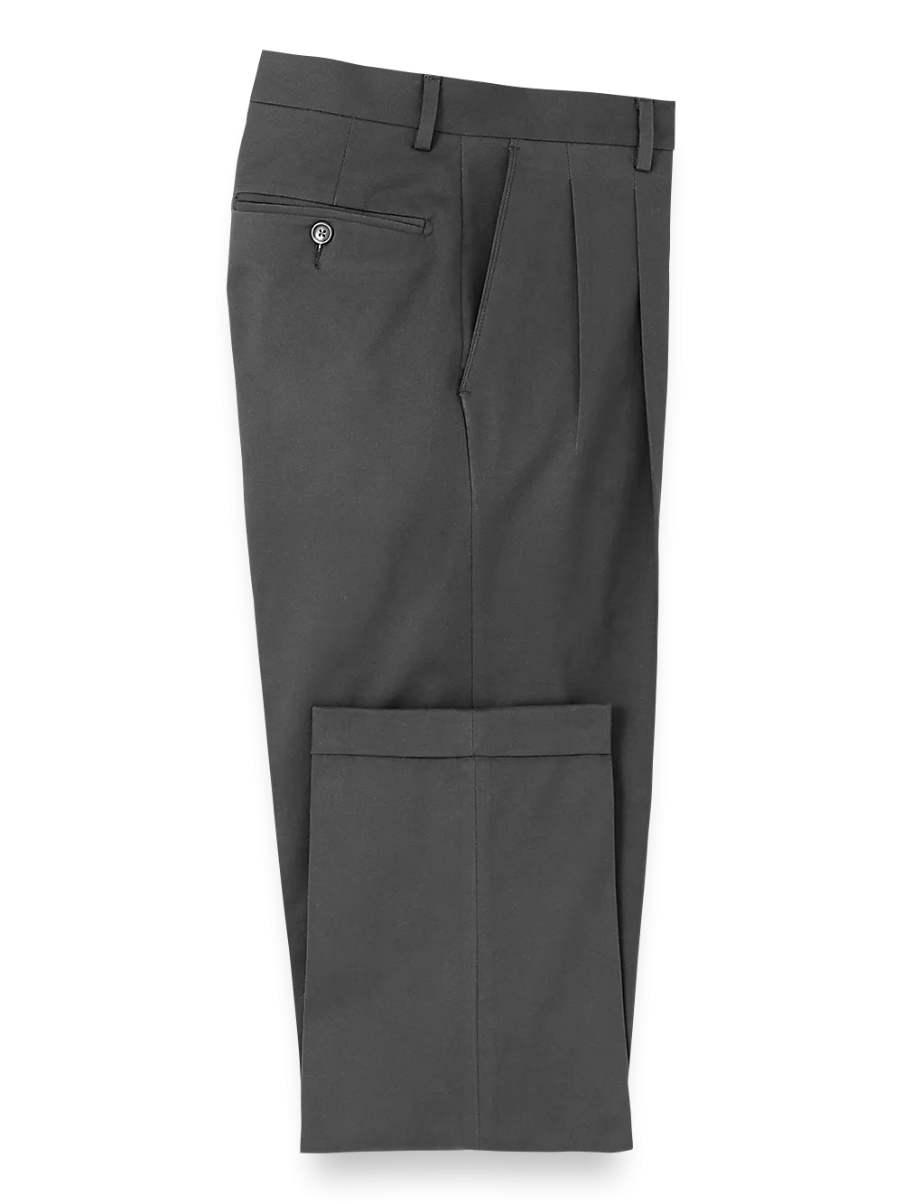 Cotton Stretch Twill Pants - Charcoal