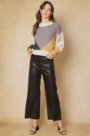 Cozy Factor Colorblock Sweater