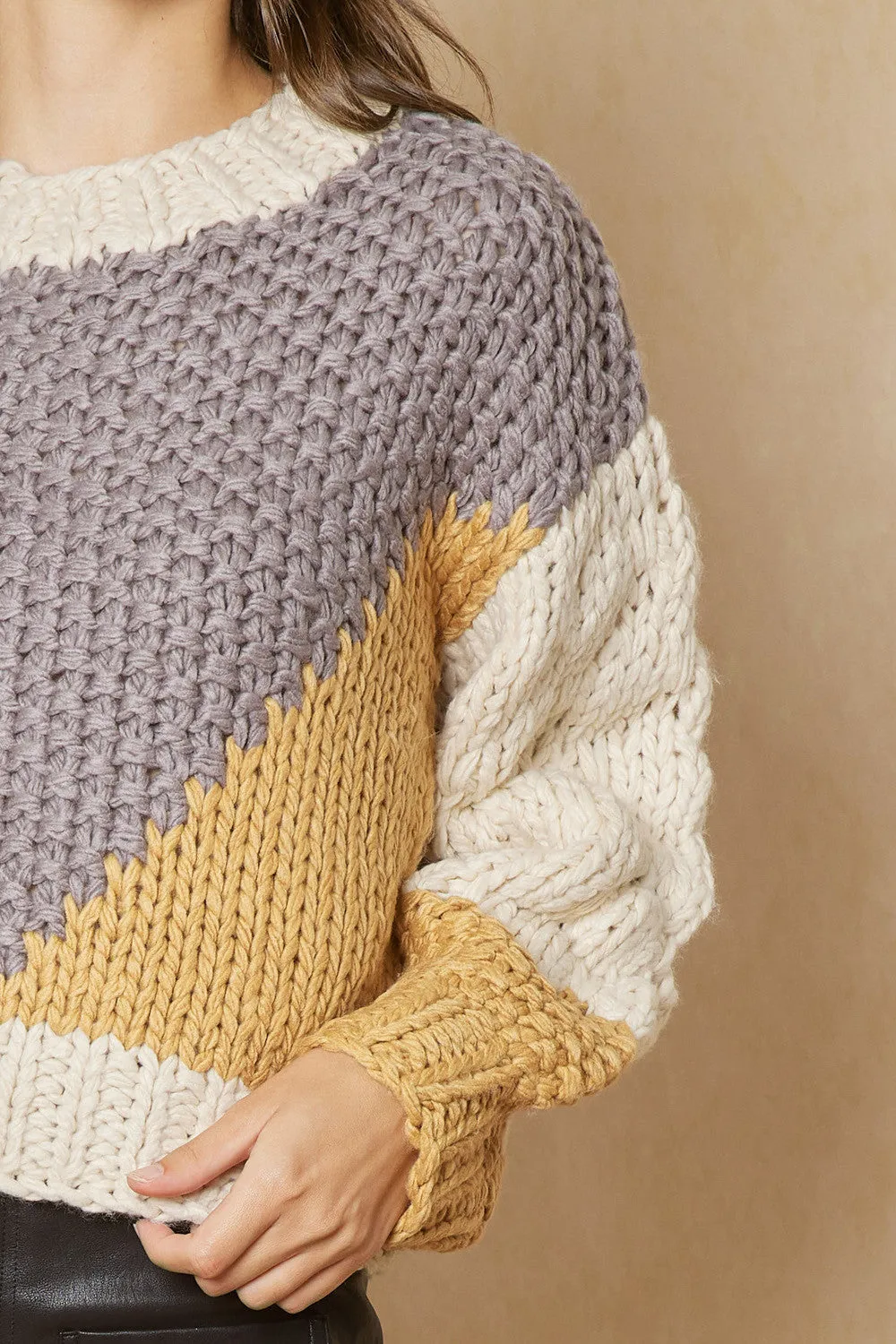 Cozy Factor Colorblock Sweater