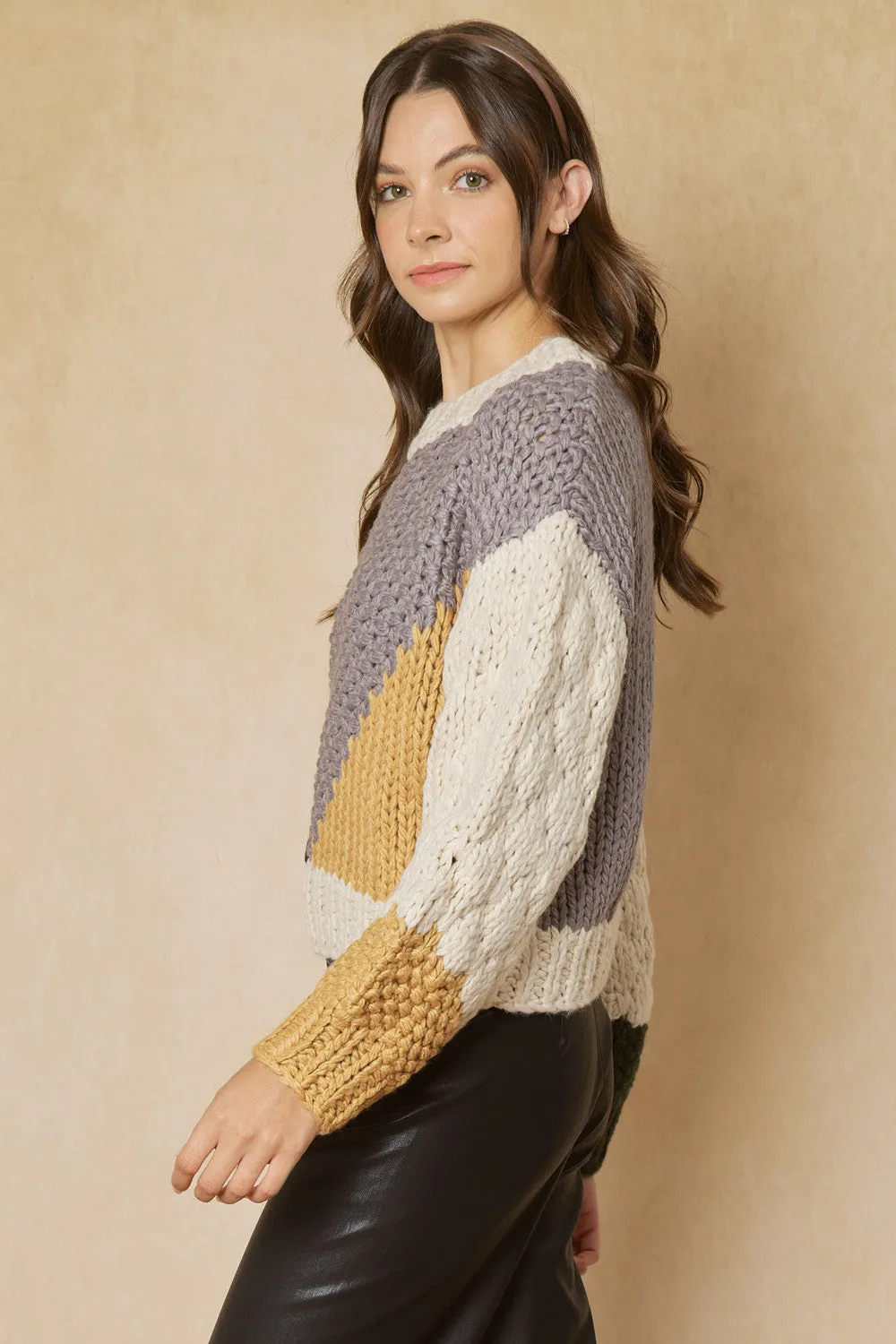 Cozy Factor Colorblock Sweater