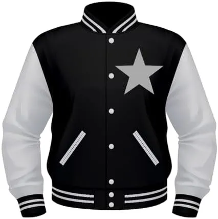 Custom Varsity Jackets, Baseball/Basketball Letterman Unisex Wool and Leather Varsity Jacket Mens/Womens