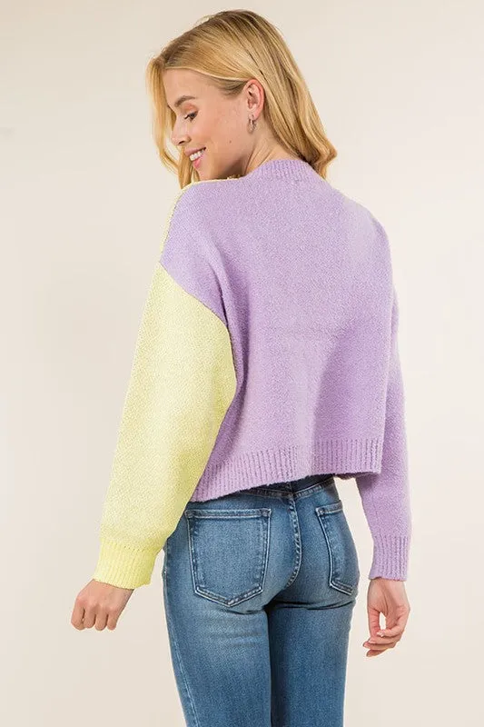 DAISY JACQUARD ROUND NECK SWEATER