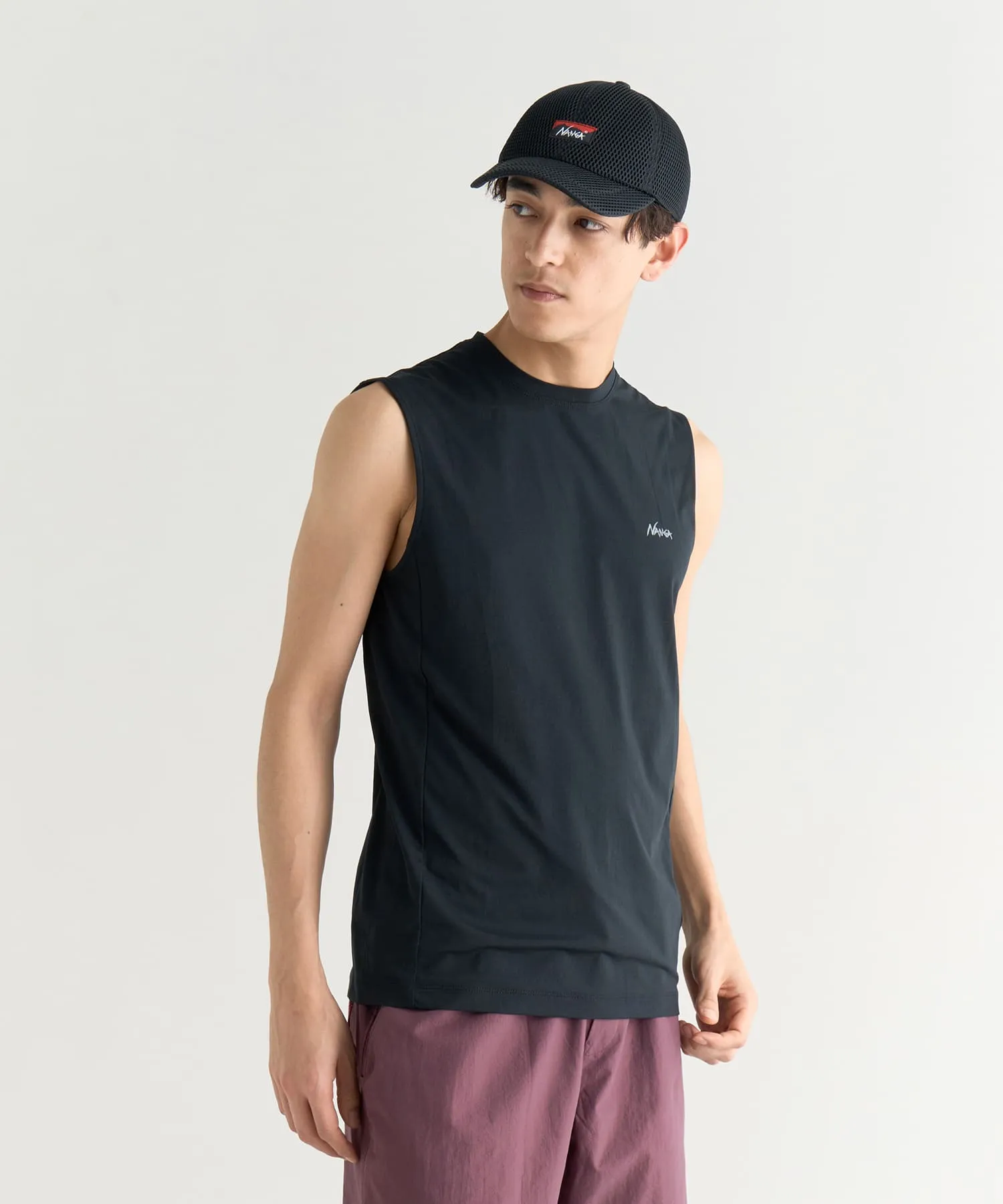 DRY BASE LAYER NO SLEEVE TEE(MEN)