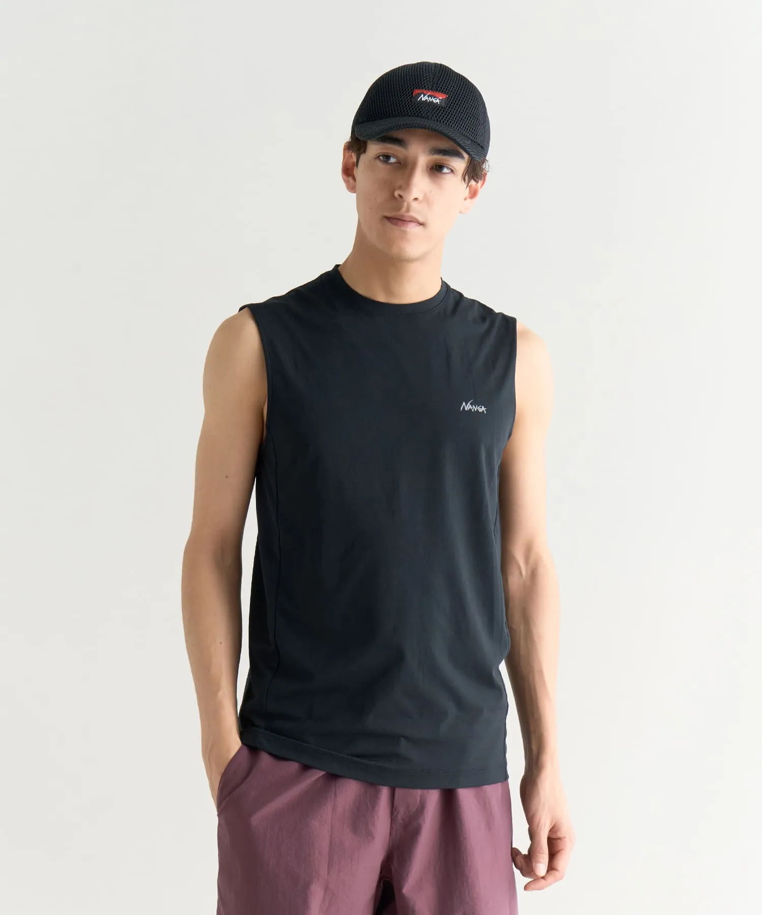 DRY BASE LAYER NO SLEEVE TEE(MEN)