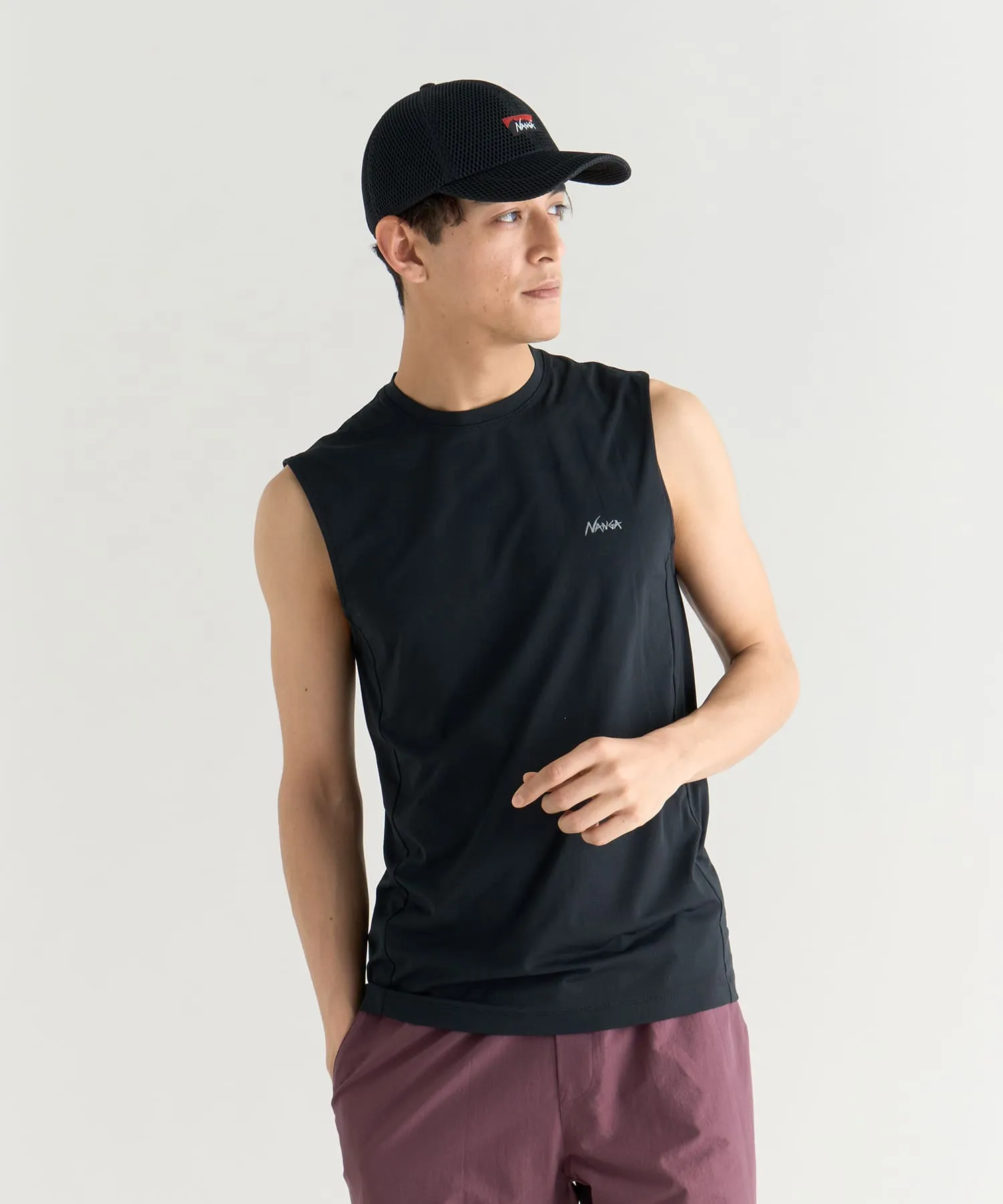 DRY BASE LAYER NO SLEEVE TEE(MEN)