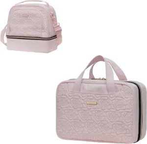 Everfun Hanging Travel Toiletry Bag for Women and 15 Can Insulated Double Deck Lunch Bag for Women Bargain Combination